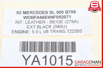 90-02 Mercedes R129 500SL 600SL Rear Trunk Lock Latch Actuator Assembly OEM