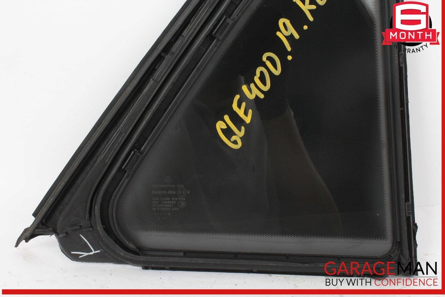 12-19 Mercedes W166 GLE400 Rear Left Driver Side Quarter Window Glass OEM