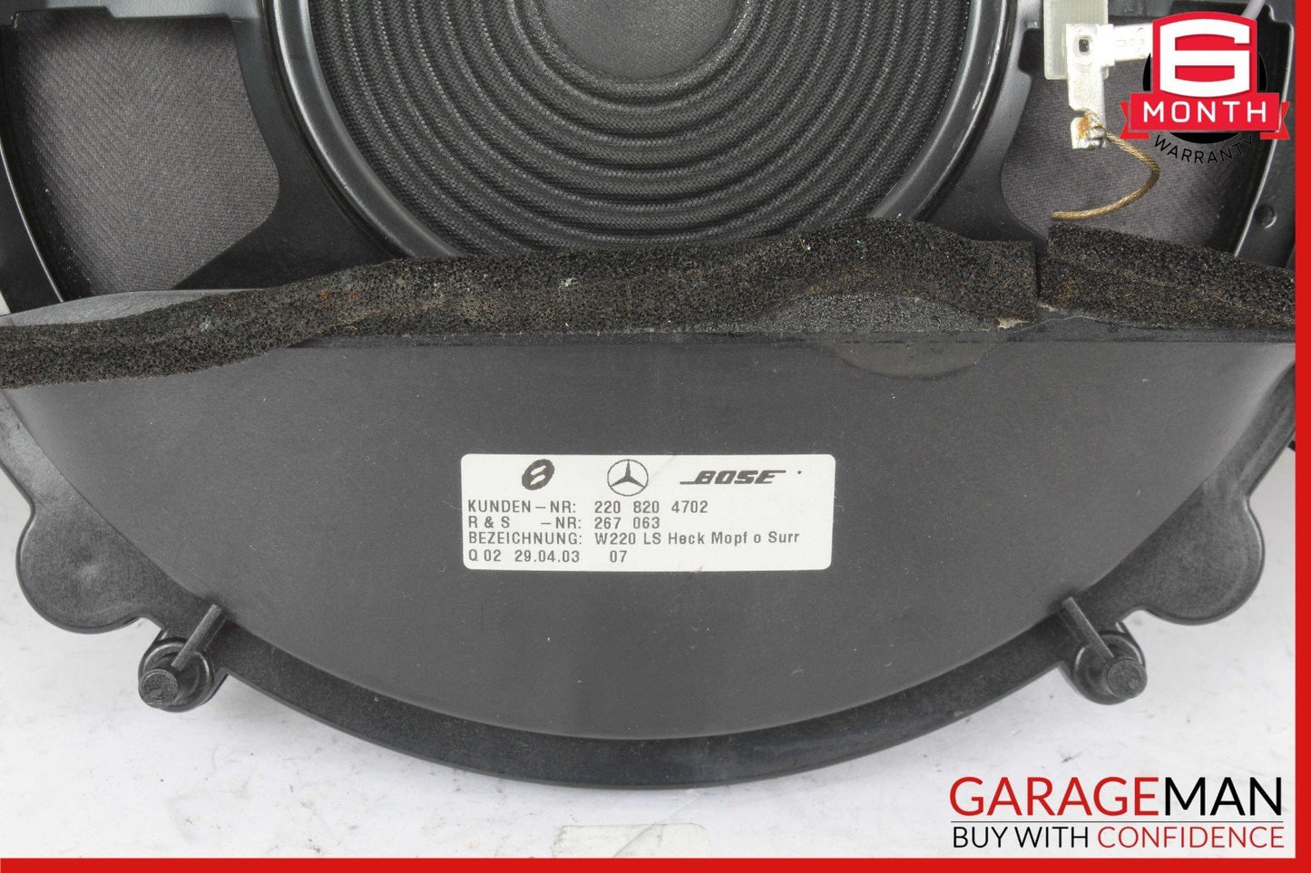03-06 Mercedes W220 S430 S500 Rear Speaker Sub Woofer Subwoofer Bose OEM