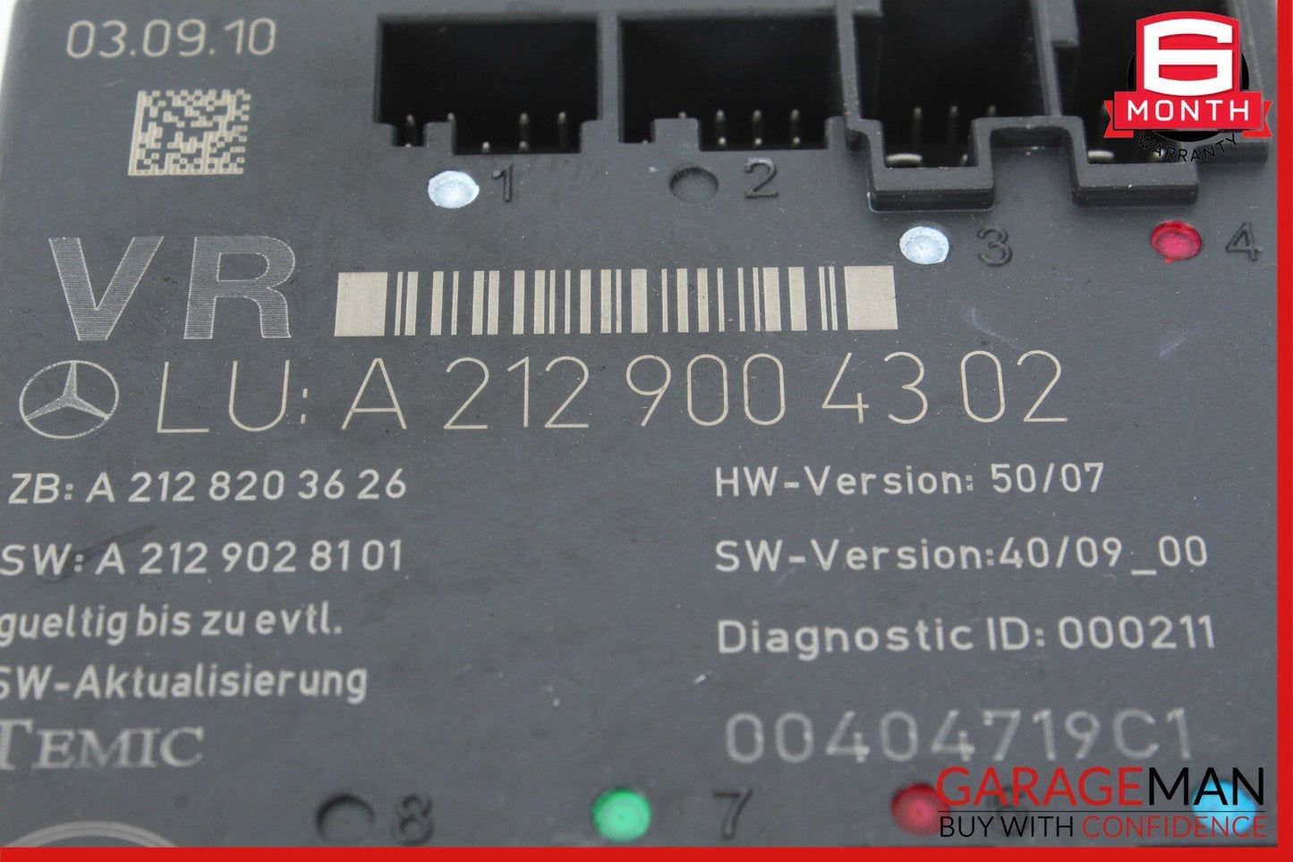 08-18 Mercedes W204 C250 C300 Front Right Side Door Control Module Unit OEM