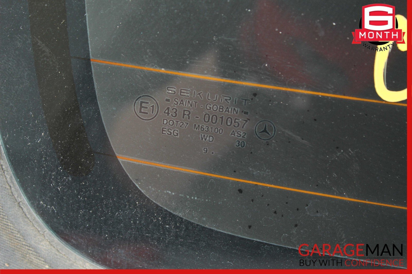98-03 Mercedes W208 CLK430 Rear Back Convertible Soft Top Window Glass OEM