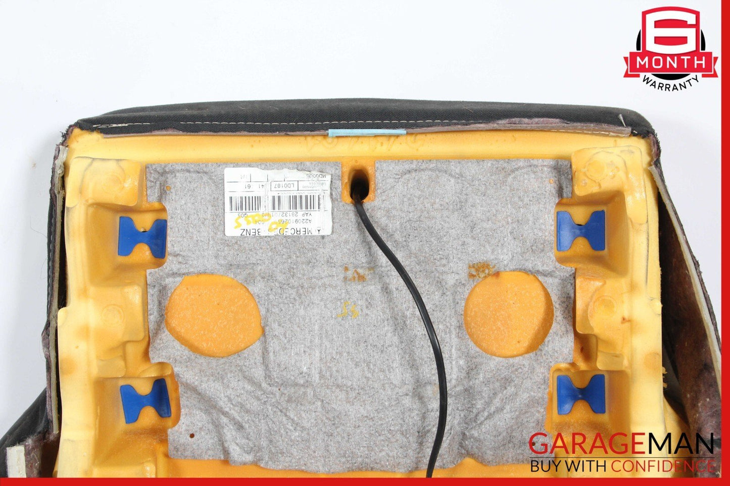 03-06 Mercedes W220 S500 S65 AMG Front Left Bottom Lower Seat Cushion Black OEM