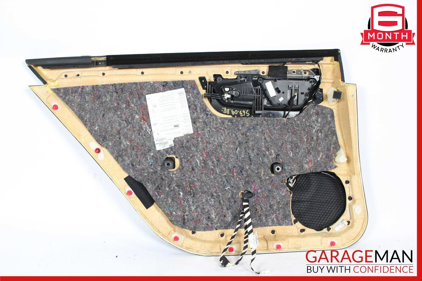 08-09 Mercedes W221 S63 AMG Rear Right Passenger Side Door Panel Black OEM