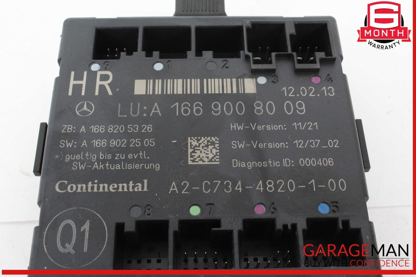 12-19 Mercedes X166 GL450 4MATIC Rear Right Side Door Control Module Unit