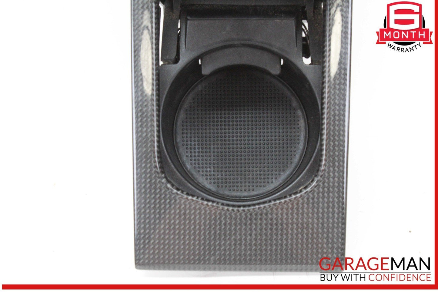 10-16 Porsche Panamera 970 E-Hybrid Rear Console Cupholder Trim Carbon Fiber OEM