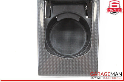 10-16 Porsche Panamera 970 E-Hybrid Rear Console Cupholder Trim Carbon Fiber OEM