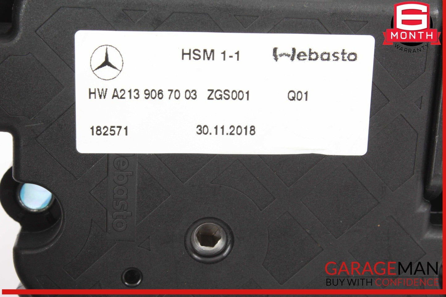 17-19 Mercedes W213 E300 Panoramic Sun Roof Sunroof Moon Roof Moonroof Motor OEM
