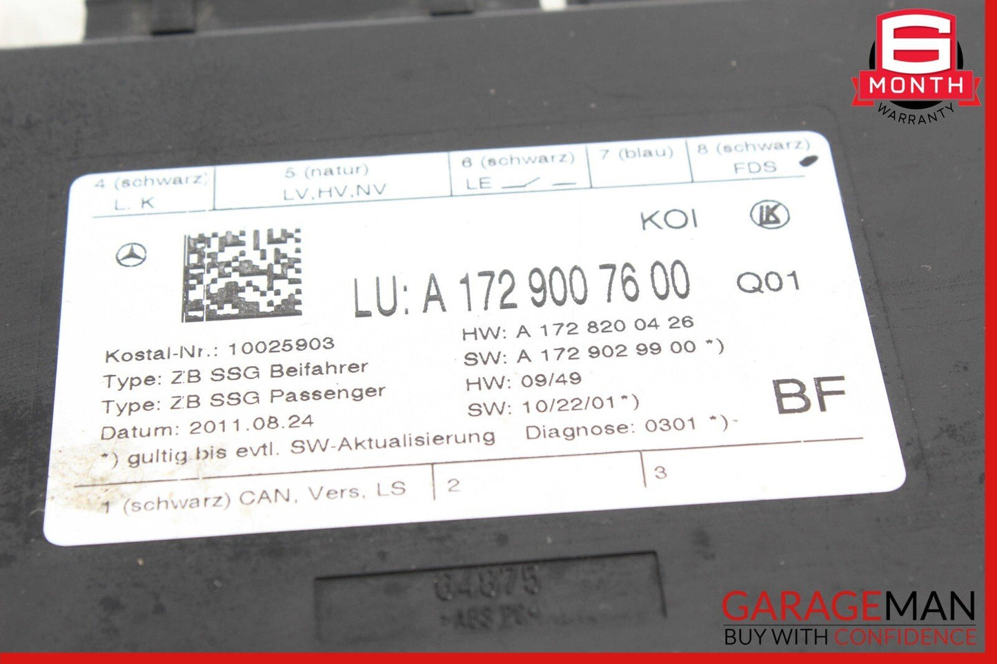08-20 Mercedes W204 C350 E350 Front Right Side Seat Control Module Unit OEM