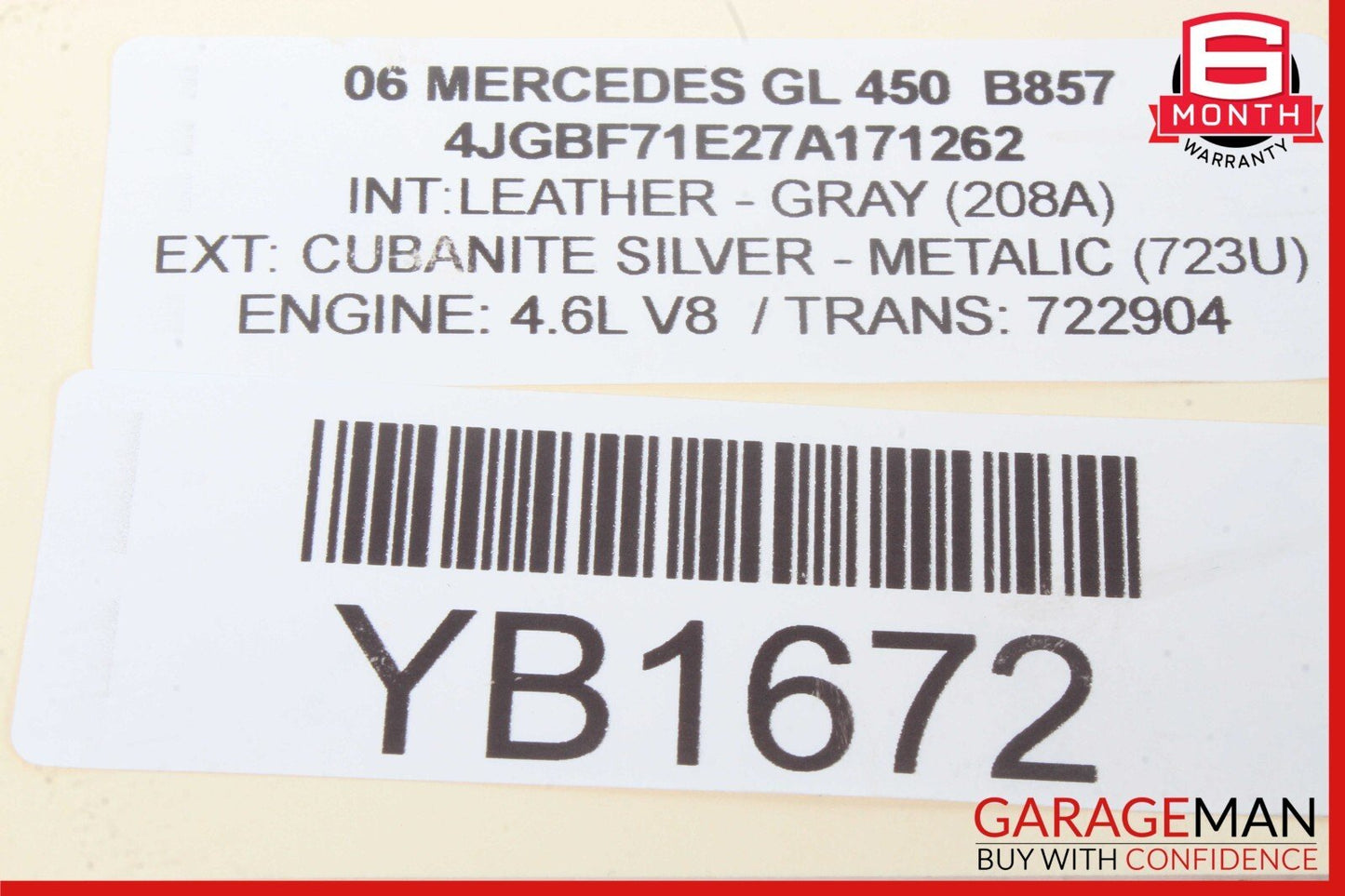 06-12 Mercedes W164 ML350 GL450 ML63 AMG Dash AC A/C Air Vent Grill Center OEM