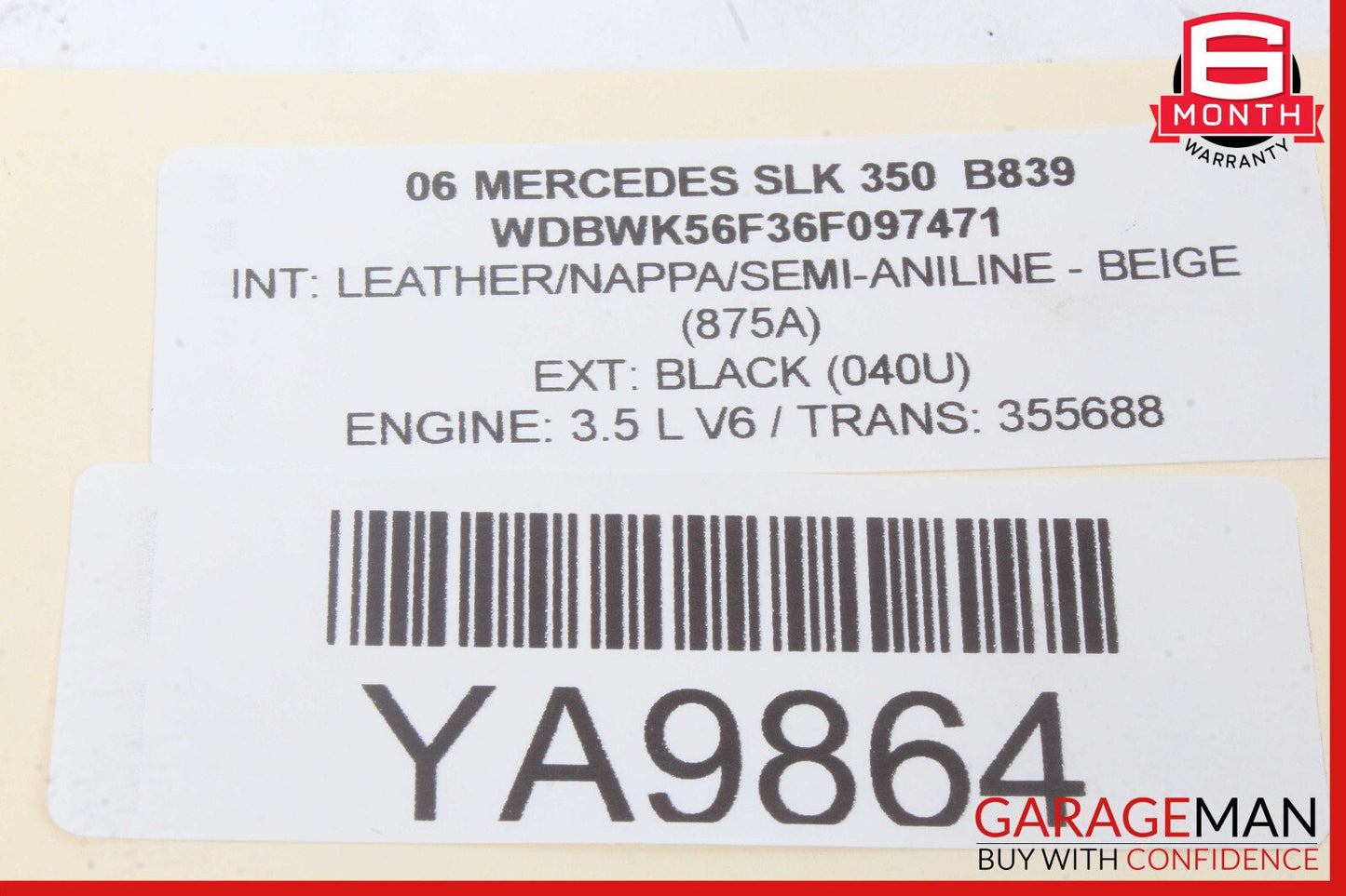 05-11 Mercedes R171 SLK350 SLK300 Air AC Vent Dash Left or Right Side Black OEM