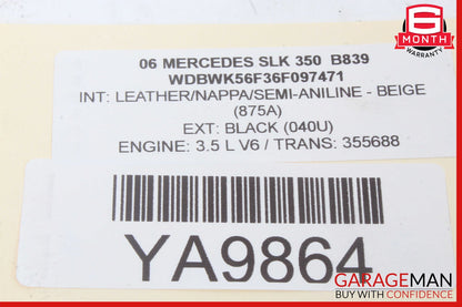 05-11 Mercedes R171 SLK350 SLK300 Air AC Vent Dash Left or Right Side Black OEM