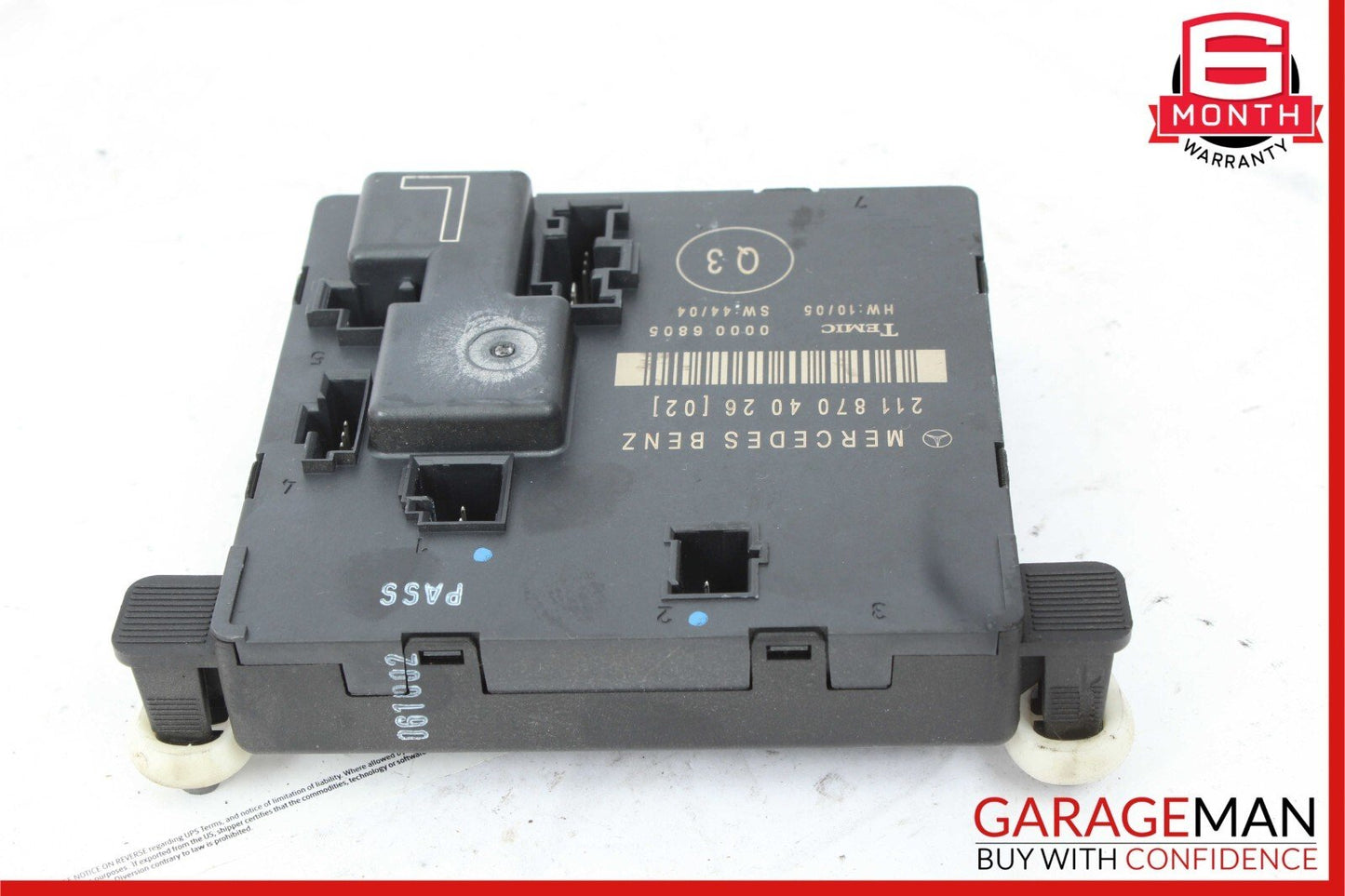 03-09 Mercedes W211 E350 E63 AMG Rear Left Driver Side Door Control Module Unit