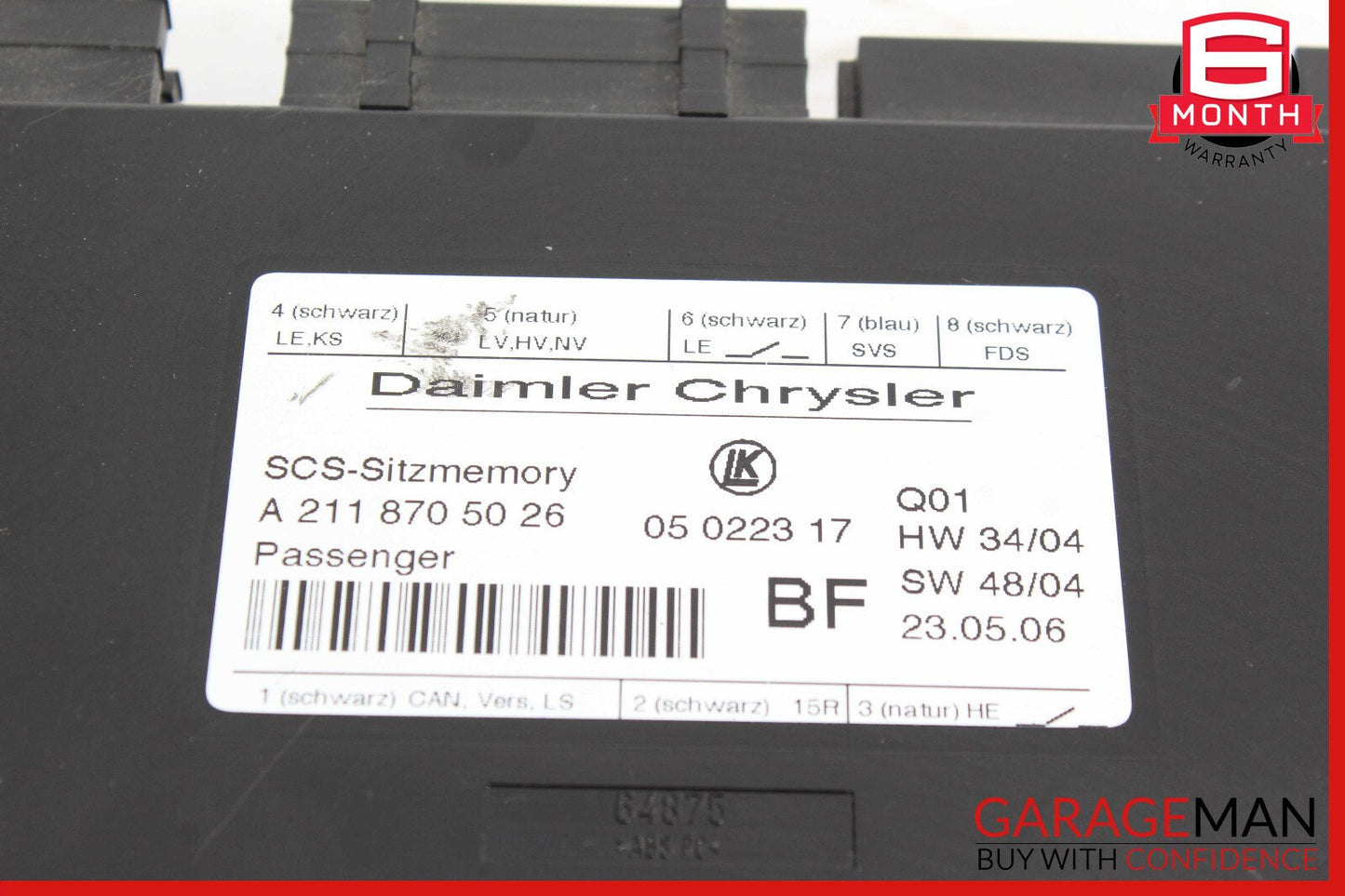 03-12 Mercedes W211 E63 GL450 Under Seat Control Module Front Right Side OEM