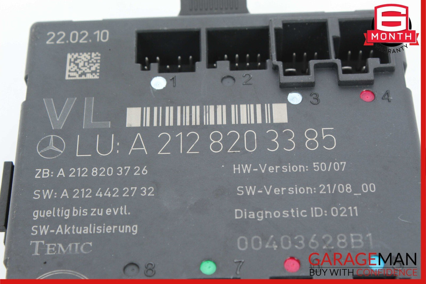 08-18 Mercedes W212 E350 E400 SLK350 Front Left Side Door Control Module Unit