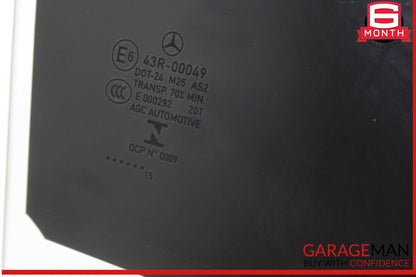 10-16 Mercedes W212 E350 E550 Rear Right Side Door Window Glass OEM