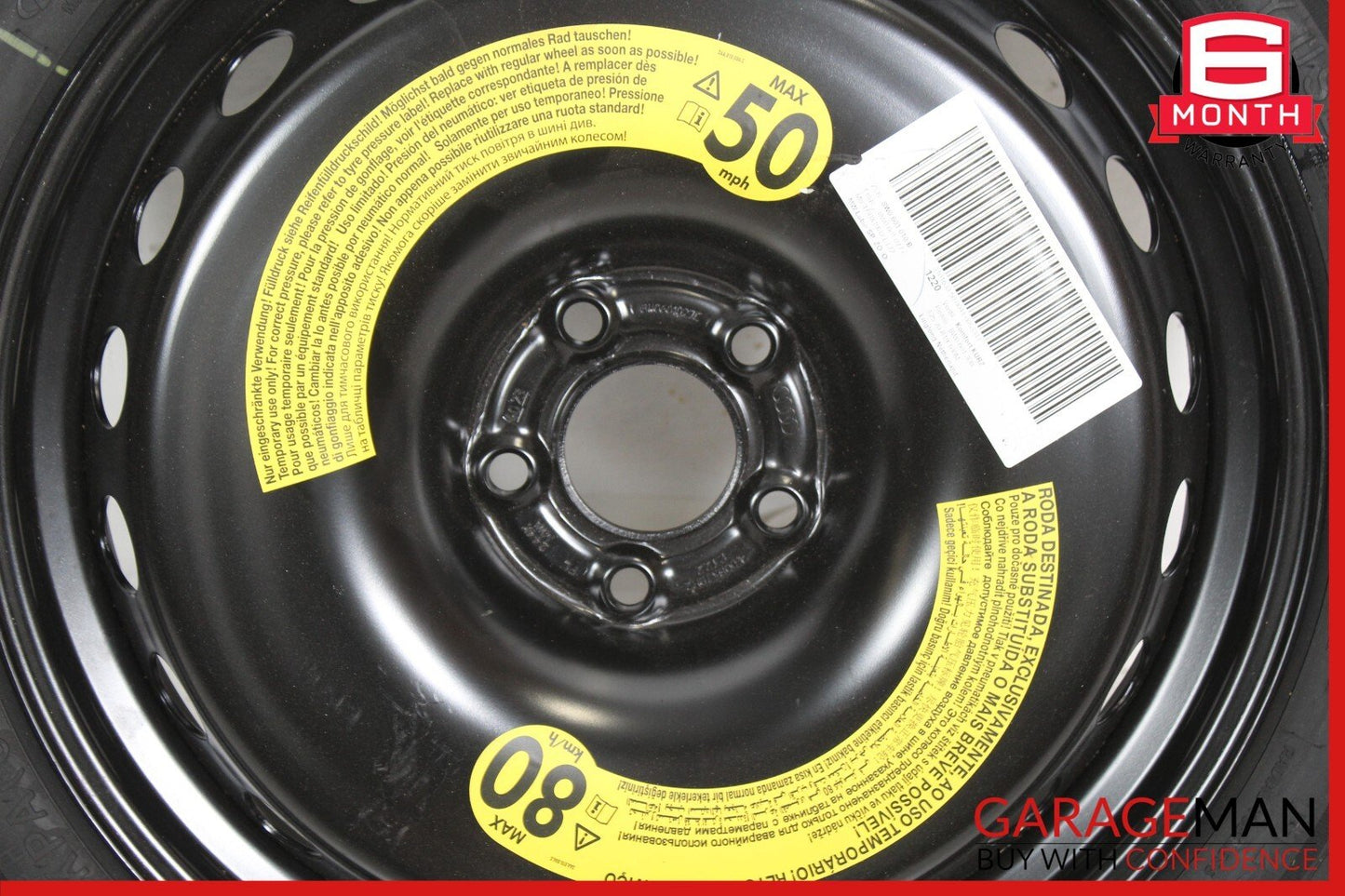 18-23 Audi A4 Emergency Spare Tire Wheel Donut Rim R19 OEM