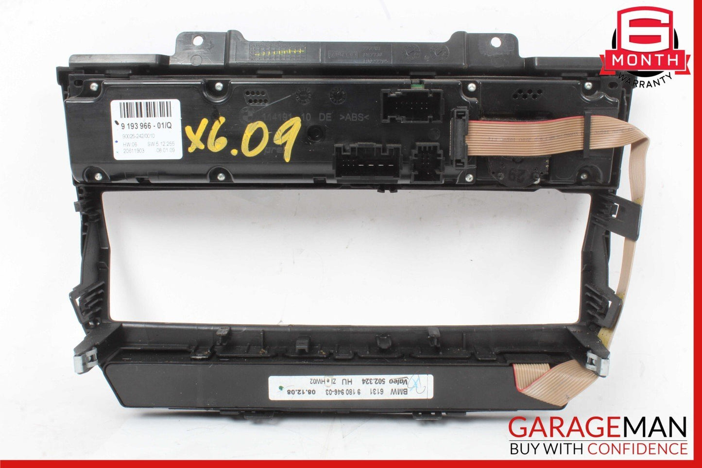 07-13 BMW X5 X6 HVAC HEATER AC CLIMATE CONTROL SWITCH PANEL W/ TRIM OEM