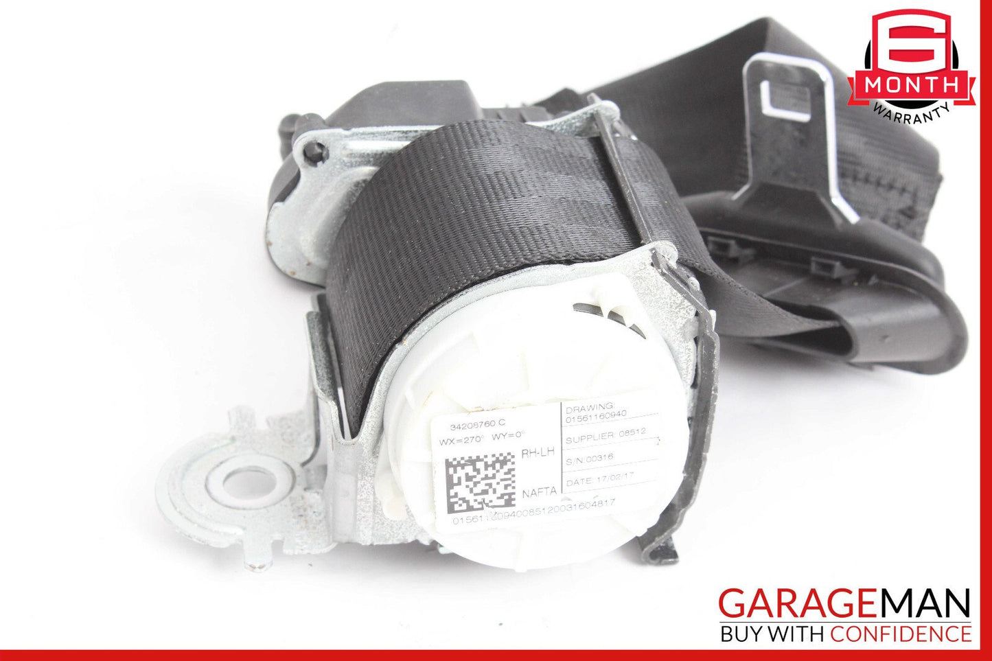 17-22 Alfa Romeo Giulia Rear Left Seatbelt Seat Belt Retractor OEM