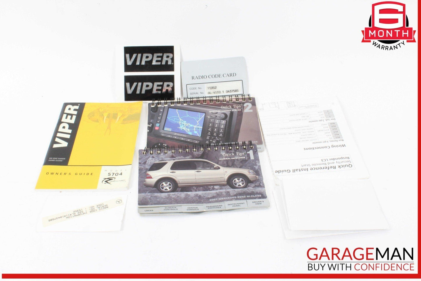 98-05 Mercedes W163 ML430 ML320 Operator's Owner Manual Guide Book Case Assembly