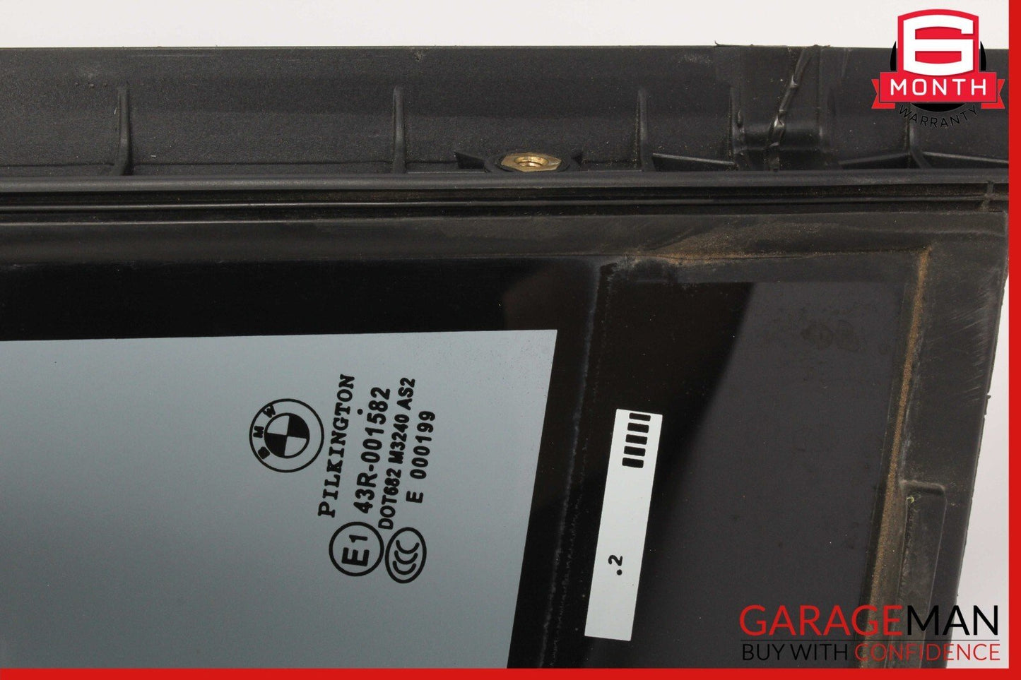 11-16 BMW 525i 535i 550i Rear Right Side Quarter Window Glass OEM