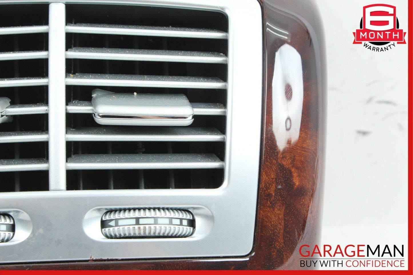 07-13 Mercedes W221 S400 Rear Center Console A/C AC Air Vent Trim Panel Wood OEM