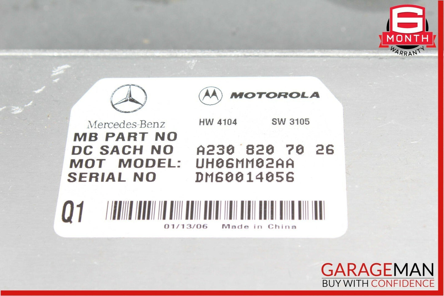 07-09 Mercedes R230 SL550 CLS500 Voice Phone Telephone Communication Module OEM