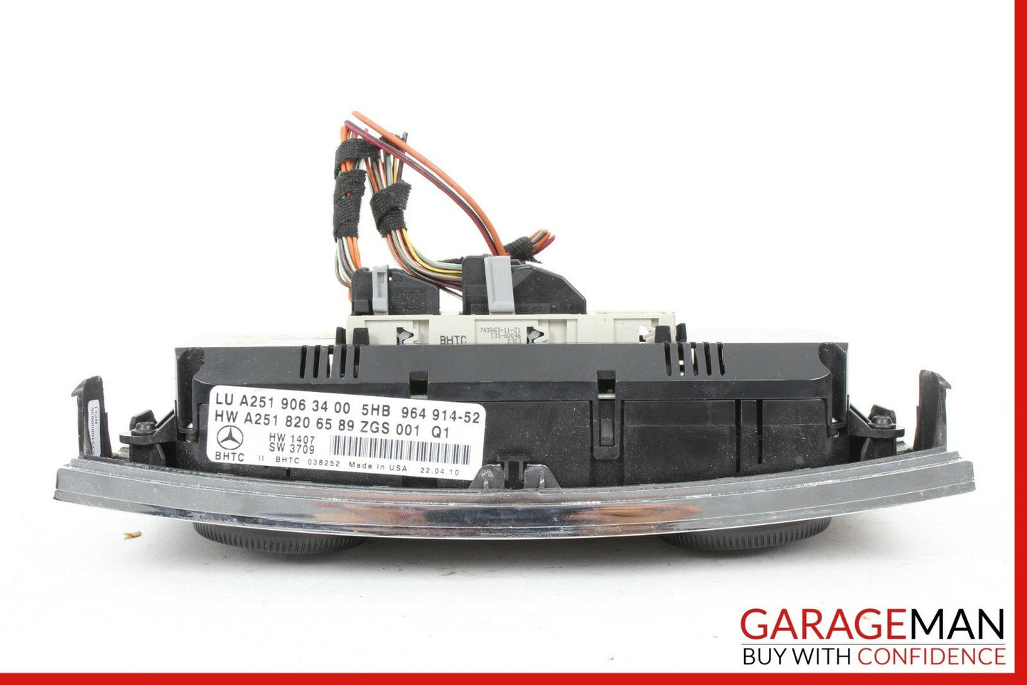 10-13 Mercedes W251 R350 Center Dash AC A/C Heater Temperature Switch Trim Panel