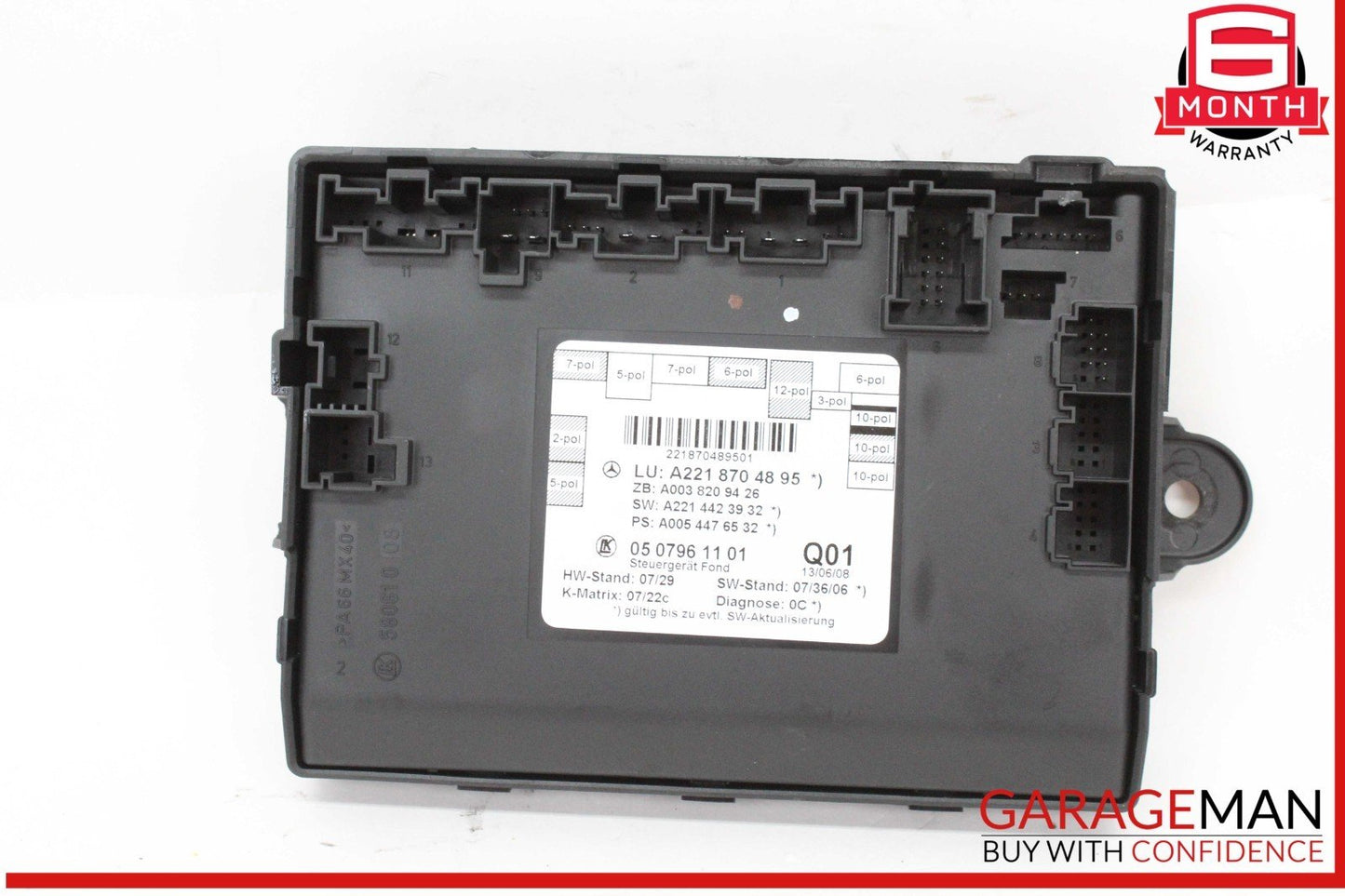 07-13 Mercedes W221 S550 Rear Right or Left Side Door Control Module Unit OEM