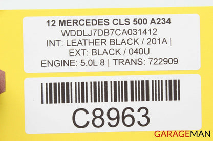 12-14 Mercedes W218 CLS500 Rear Right Passenger Side Door Control Module Unit