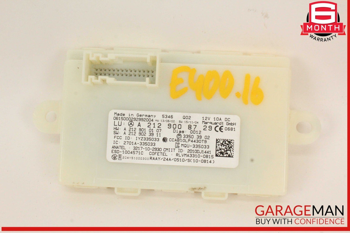 13-20 Mercedes W212 E400 GL450 CLA250 SL550 Keyless Go Entry Control Module OEM