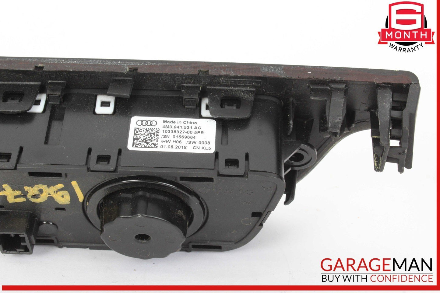 17-19 Audi Q7 Front Dash Trim w/ Head Light Lamp Control Switch 4M0941531AG OEM