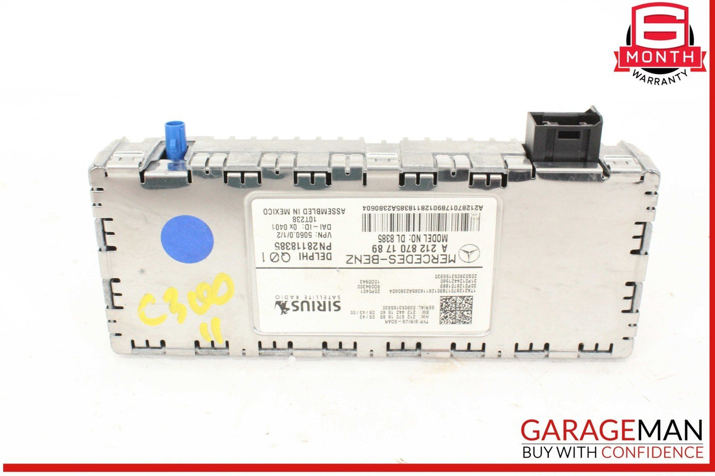 10-17 Mercedes W204 C300 GLK350 Sirius Satellite Radio Receiver 2128701789 OEM
