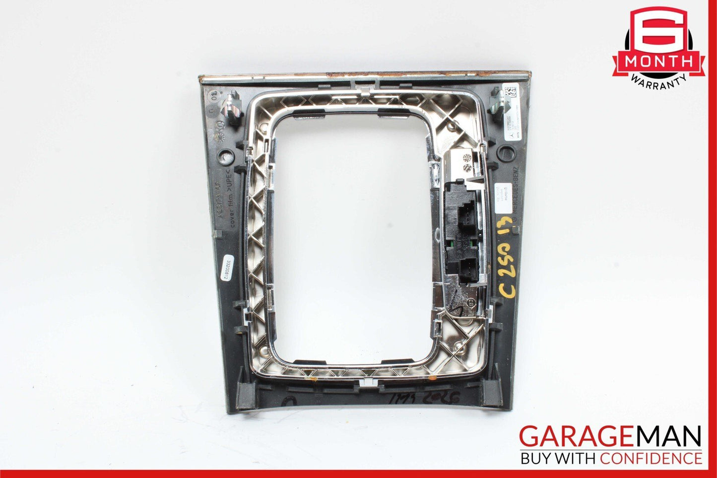 08-15 Mercedes W204 C250 Center Console Shifter Trim Cover Panel Bezel Wood Assy