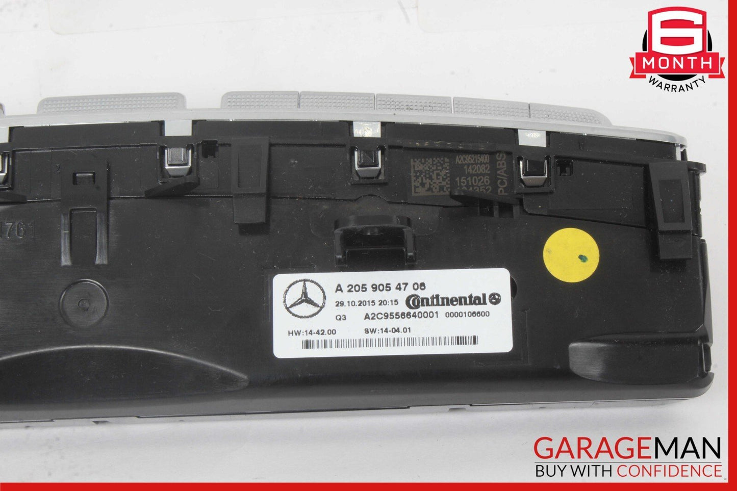 15-20 Mercedes W205 C300 C350e C400 A/C AC Heater Climate Control Switch OEM