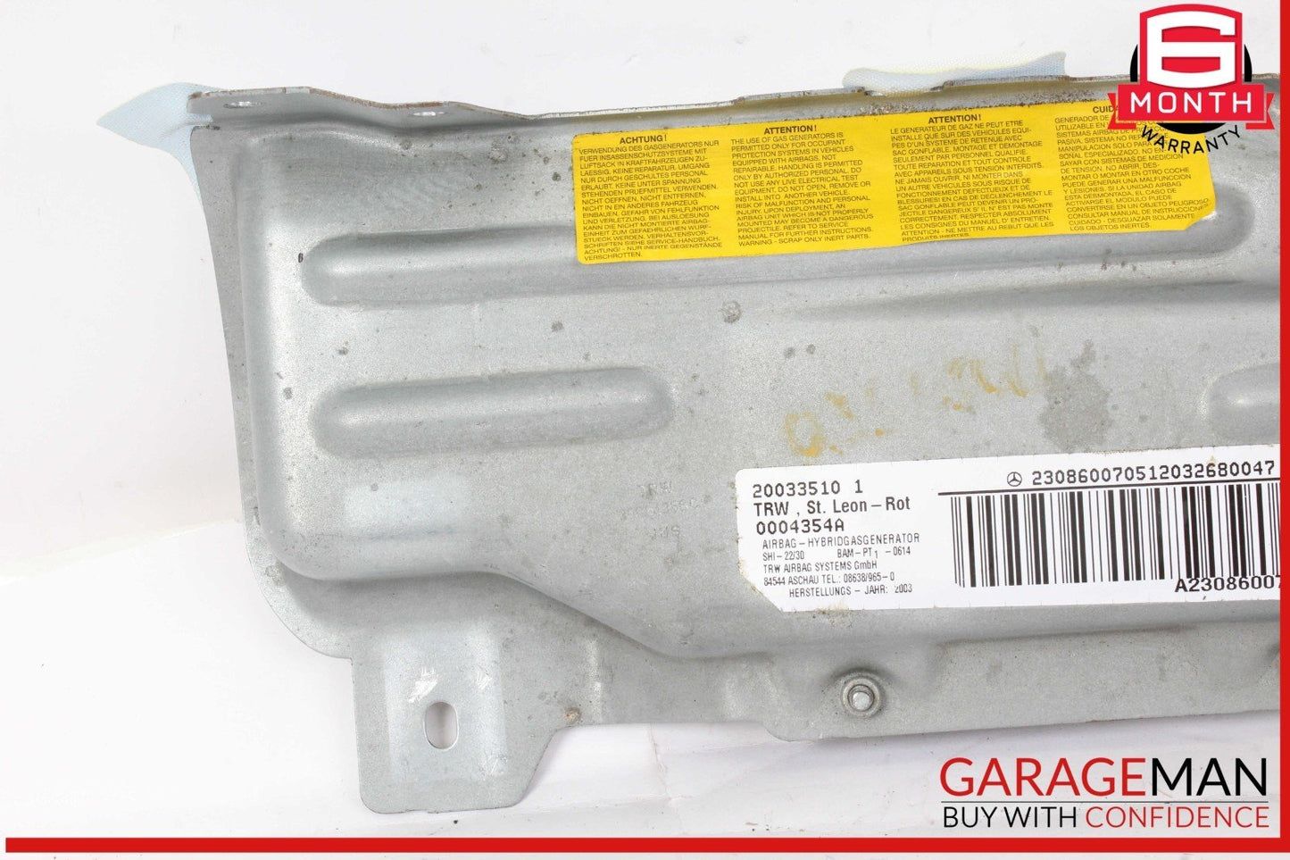 03-12 Mercedes R230 SL500 SL55 AMG Knee Airbag Air Bag Left Driver Side OEM
