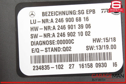12-20 Mercedes X156 GLA250 Hand Parking Brake Control Module Unit OEM