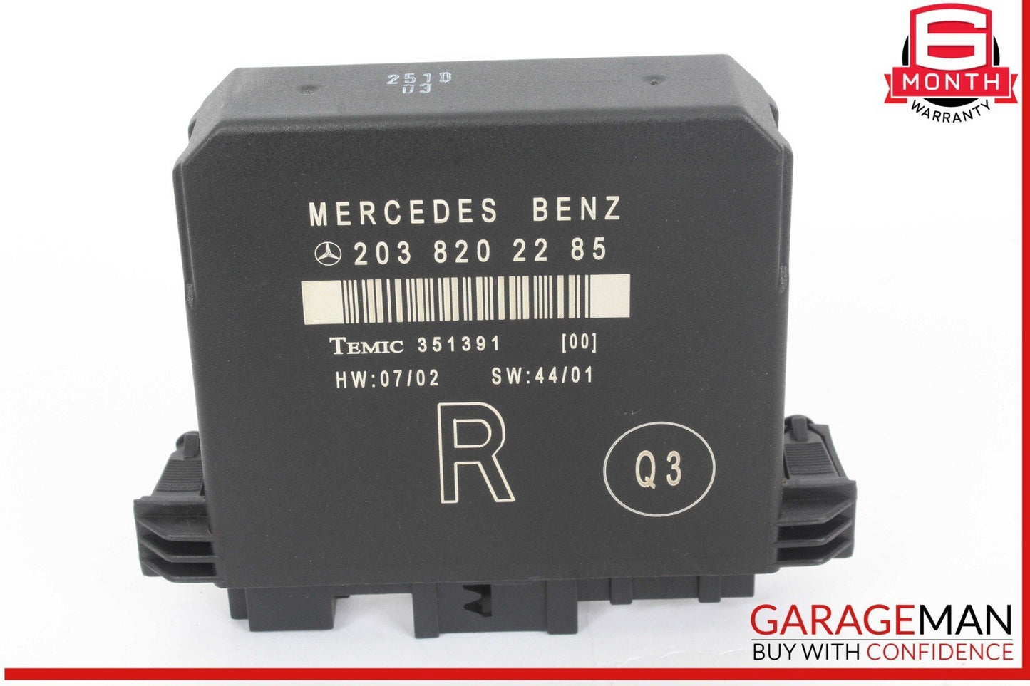 01-07 Mercedes W203 C240 C350 Rear Right Side Door Control Module 2038202285