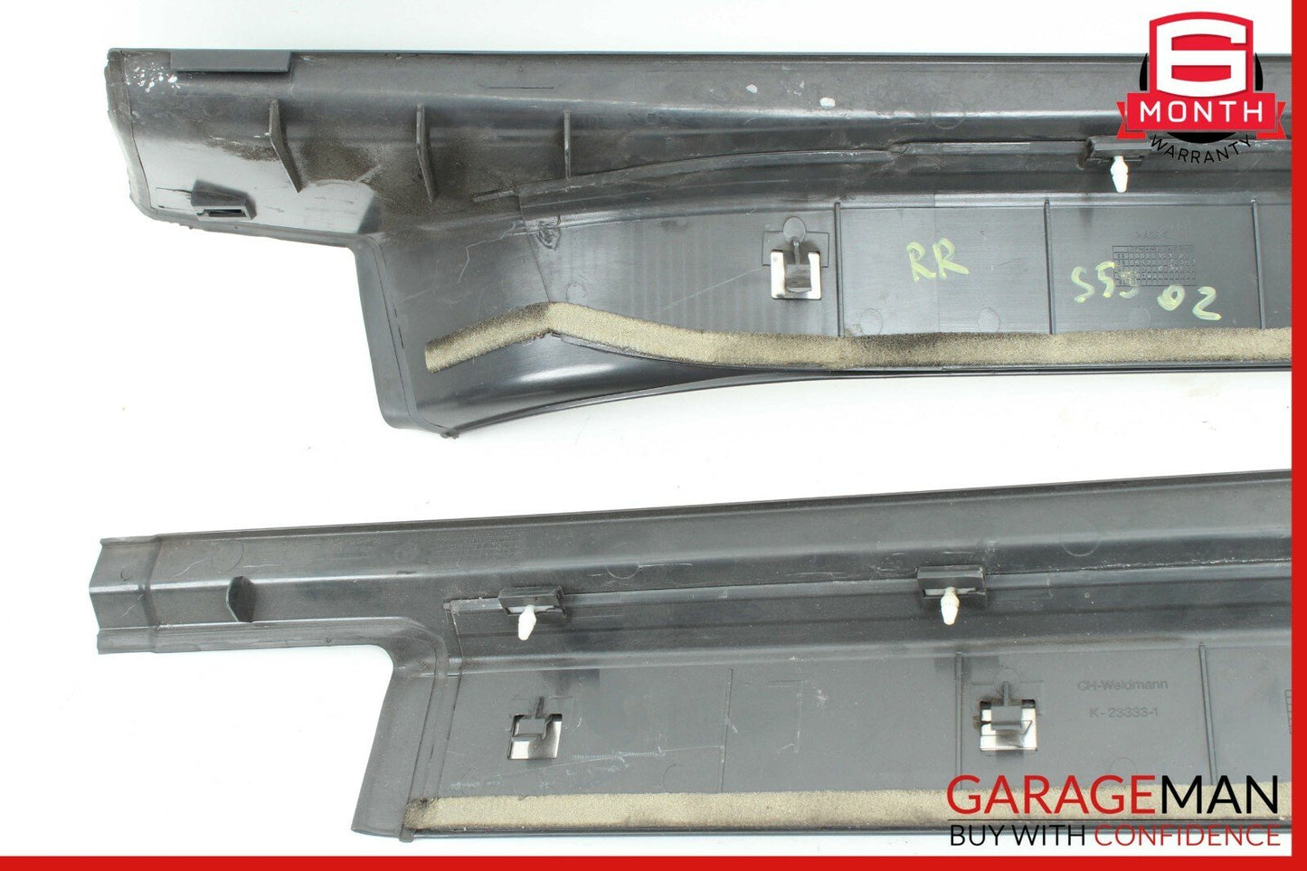 00-02 Mercedes W220 S55 AMG Rear Right & Left Door Sill Scuff Plate Cover Set