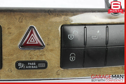05-07 Mercedes W203 C230 Dashboard Dash Control Switch Panel Bezel Trim Walnut