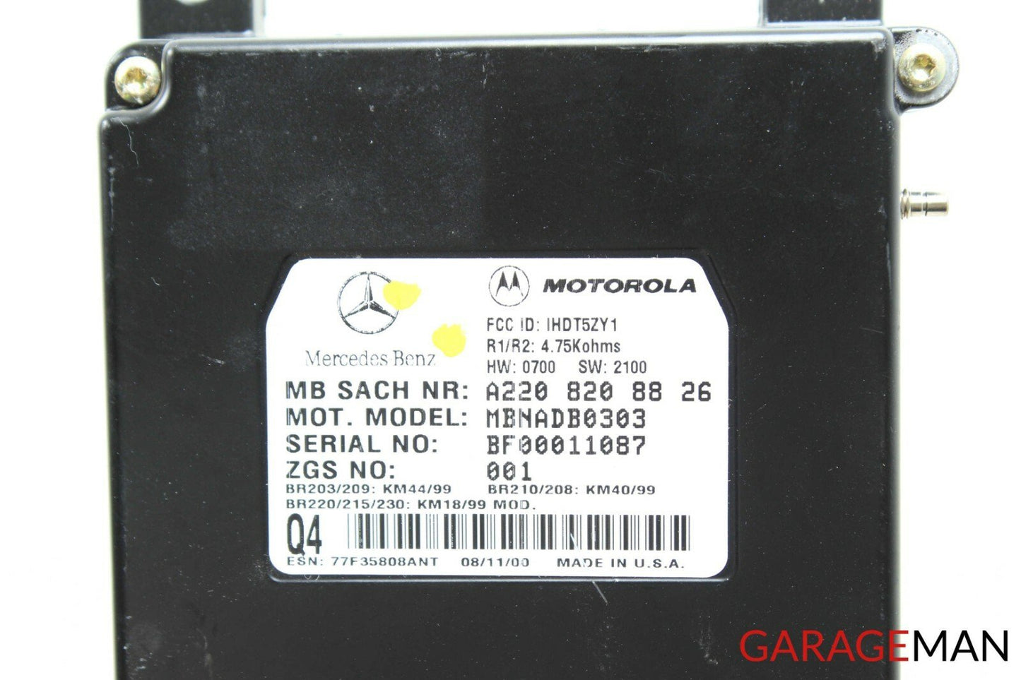 00-06 MERCEDES W220 S430 PHONE NAVIGATION VOICE COMMUNICATION MODULE Q4 OEM