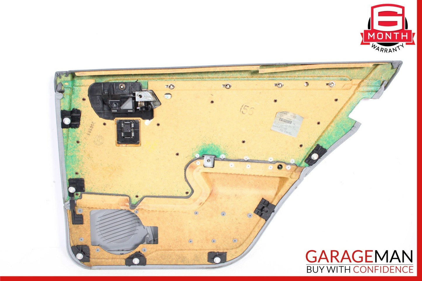 96-97 Mercedes W202 C230 C280 Rear Left Side Interior Door Panel Cover Grey OEM