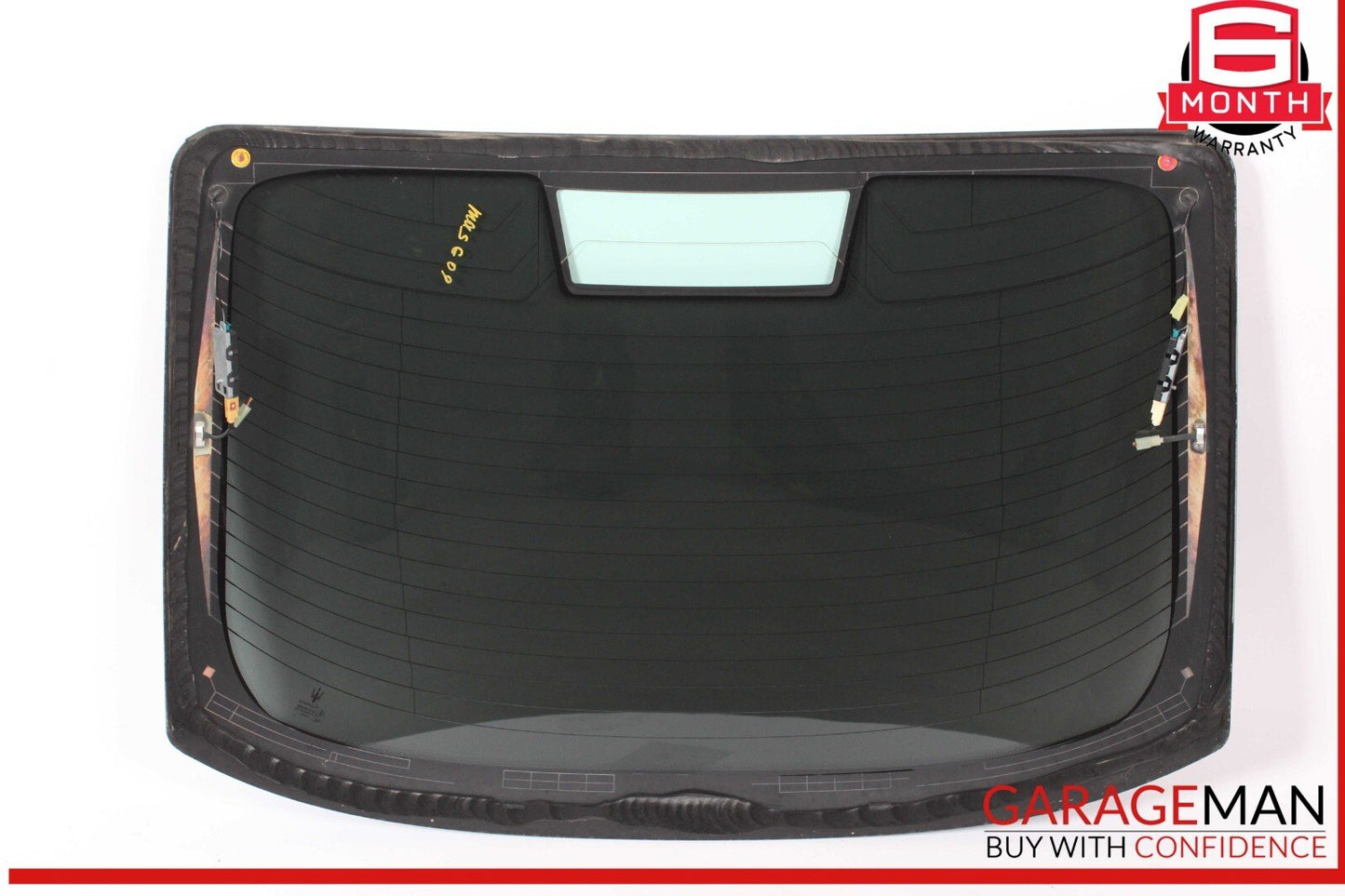 08-18 Maserati GranTurismo M145 Rear Windshield Wind Shield Back Glass Black OEM