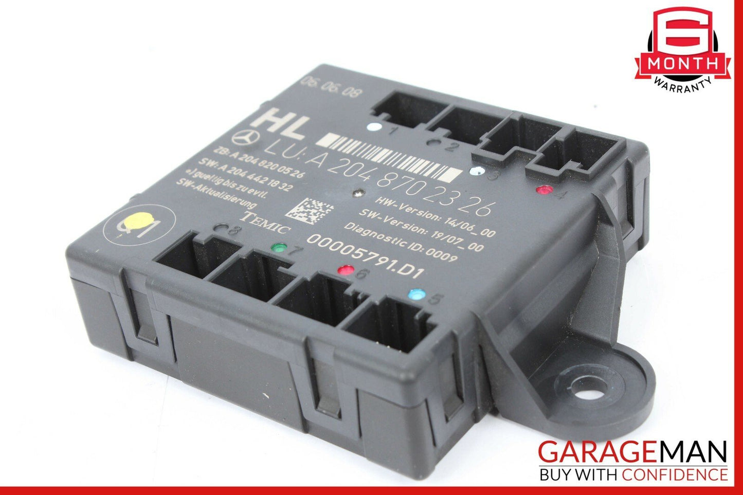 08-14 Mercedes W204 C300 C350 Rear Left Side Door Control Module 2048702326 OEM