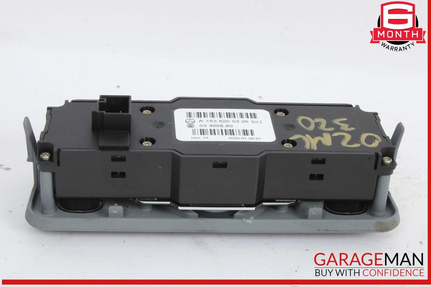 02-05 Mercedes W163 ML320 Rear Window Switch w/ Climate Control 1638200326 OEM