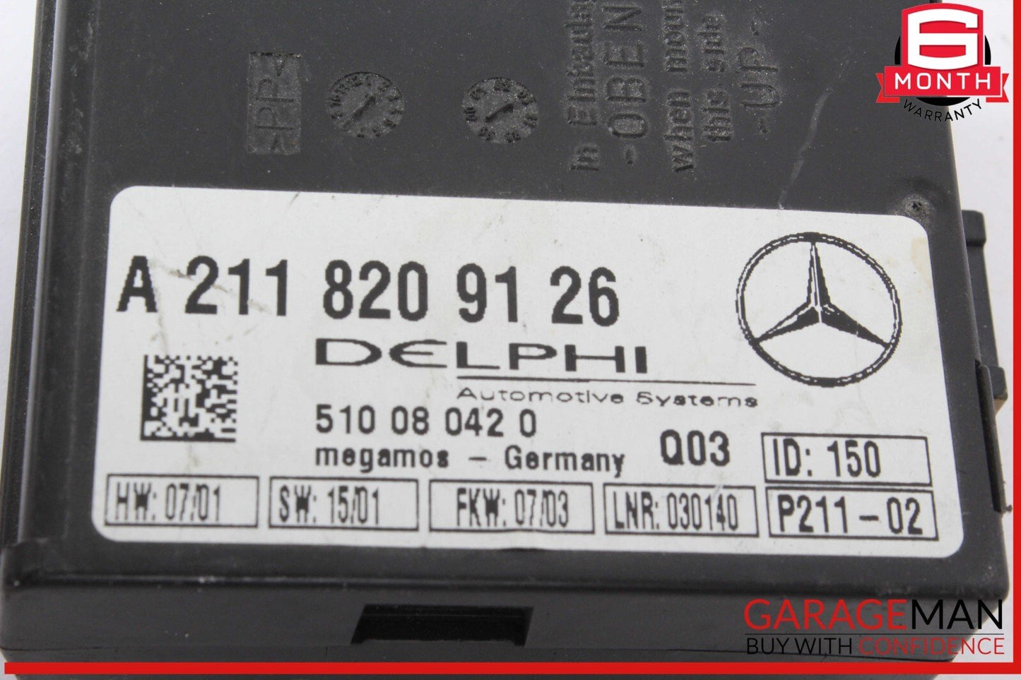 03-12 Mercedes R230 SL500 Anti Theft Alarm Signal Computer Control Module Unit