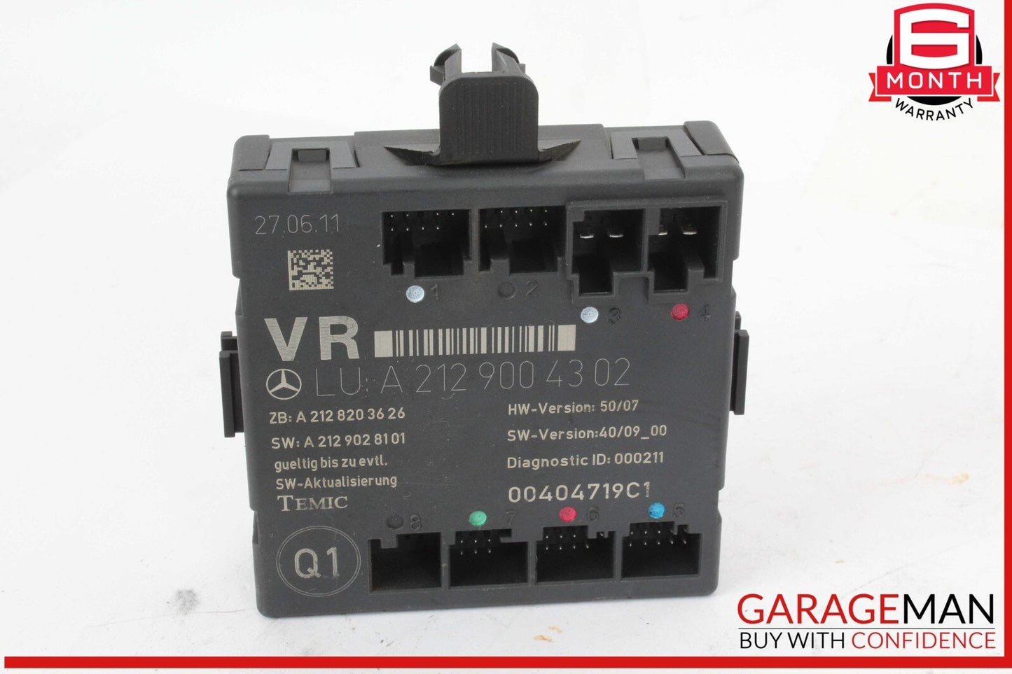 08-18 Mercedes W212 E350 Bluetec Front Right Passenger Side Door Control Module