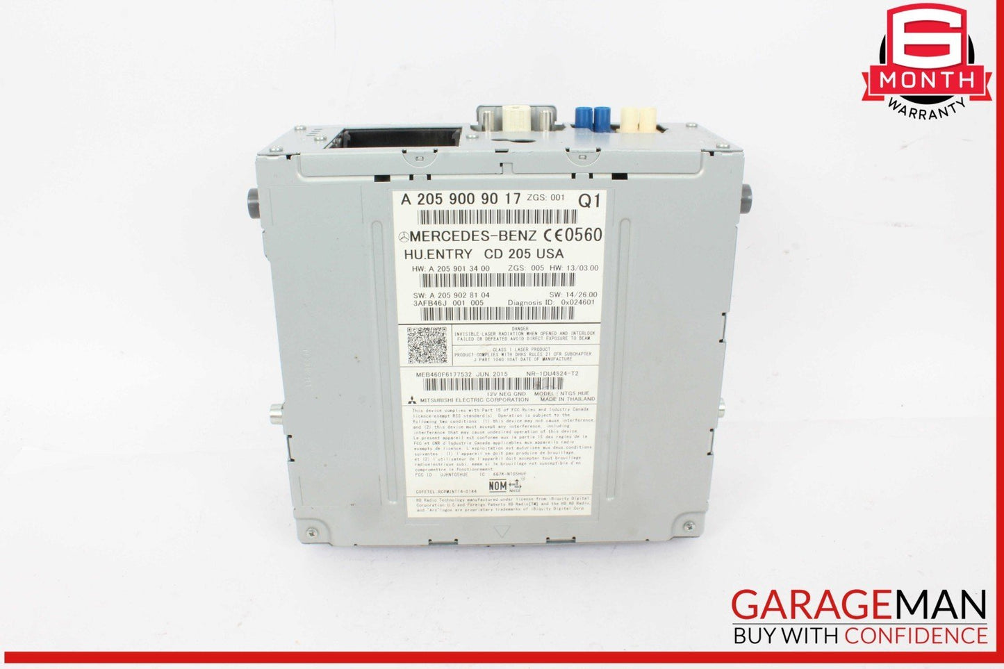 15-18 Mercedes W205 C300 C350e AM/FM CD Player Radio Receiver Module OEM