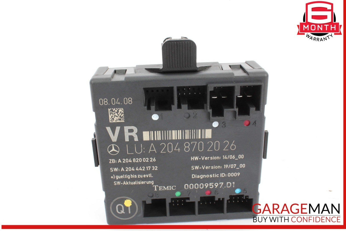 08-14 Mercedes W204 C300 Front Right Side Door Control Module 2048702026 OEM