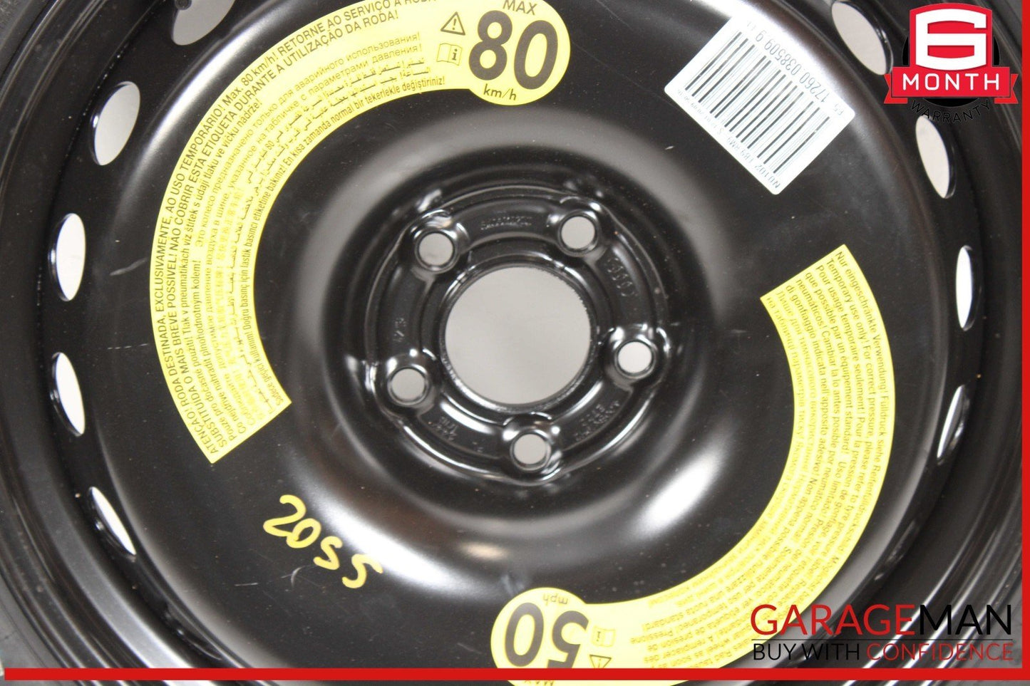 17-24 Audi S5 Emergency Spare Tire Wheel Donut Rim R19 OEM