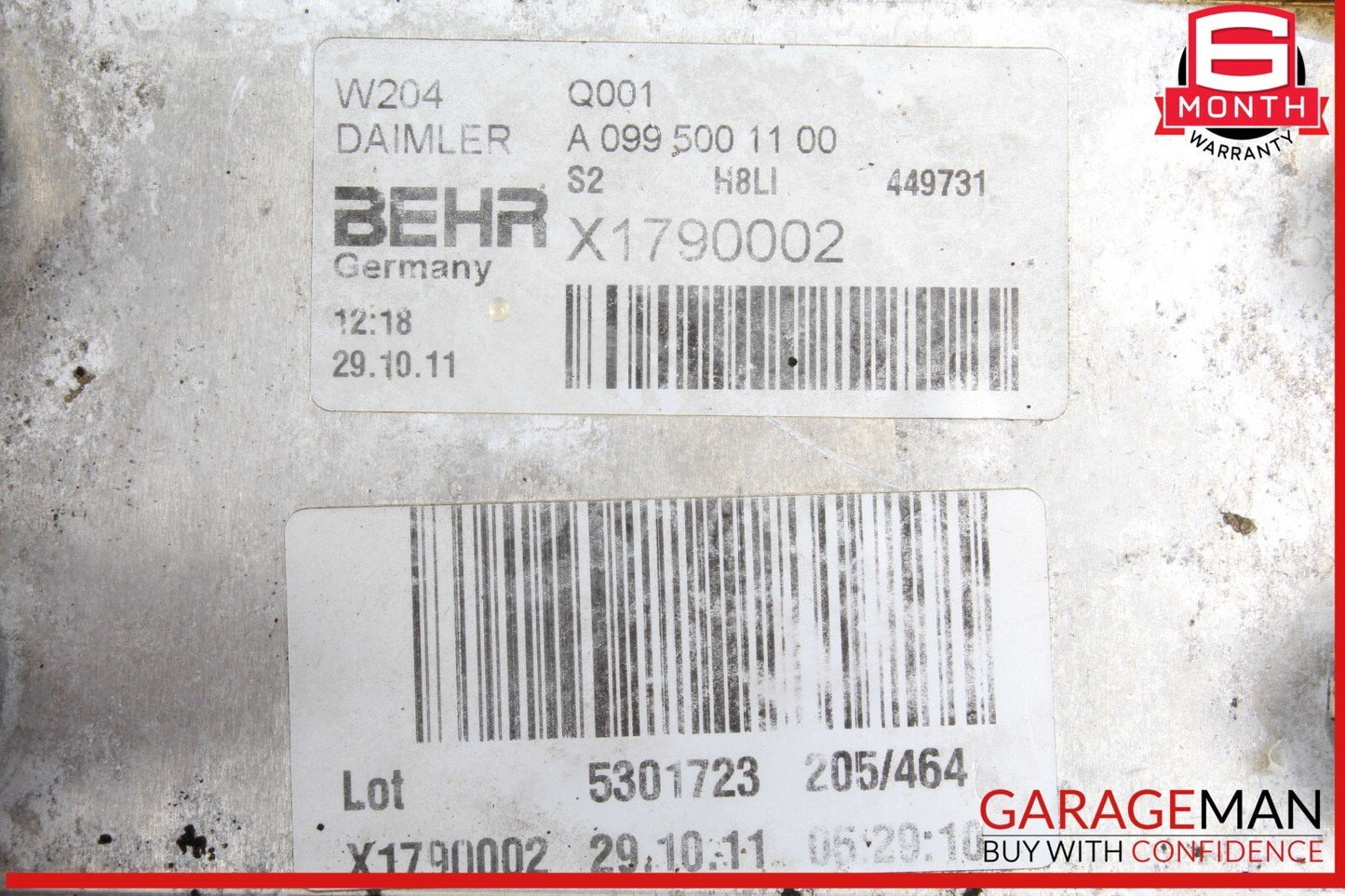 12-16 Mercedes W204 C250 SLK250 SLK350 Transmission Oil Cooler Radiator OEM